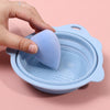 Foldable Silicone Makeup Brush & Puff Cleaning Bowl