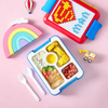 Fun Superhero Kids Bento Lunch Box with colorful compartments and fun design, perfect for kids' meals on the go.