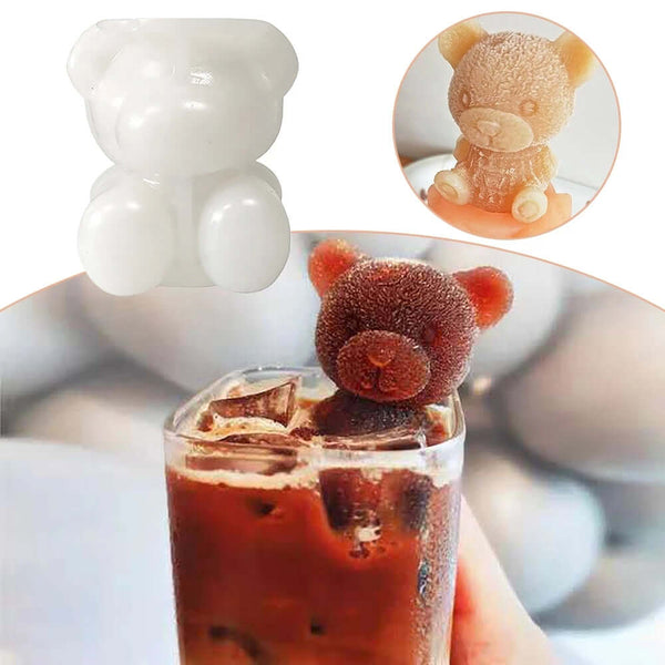 Perfect Dealz Fun Bear-Shaped Silicone Ice Cube and Chocolate Mold