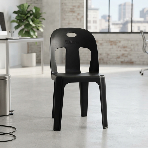 Black Plastic Chair with Handle