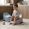 Child sitting on a Kids Potty Training Seat with Removable Insert, showcasing early toilet training at home.