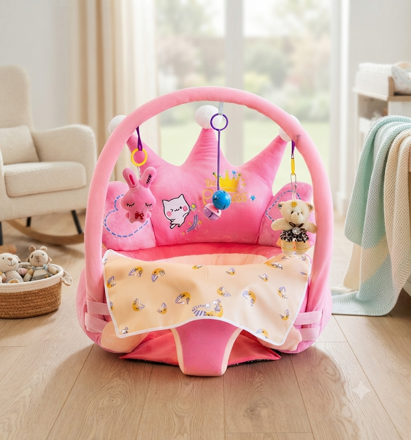 Kids Plush Chair Baby Seats Sofa With Game Pole