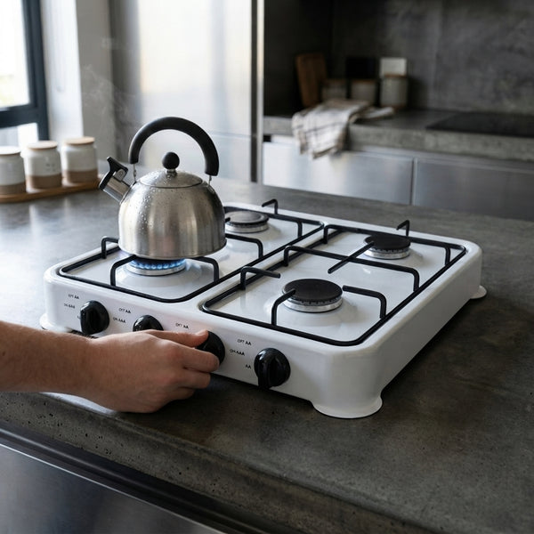 Portable 4 Plate Gas Stove with Accessories