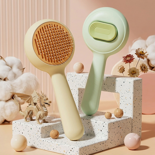 Self-Cleaning Pet Grooming Comb