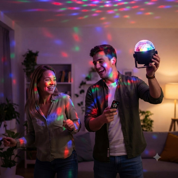 Sound Activated RGB Party Lights with Remote Control