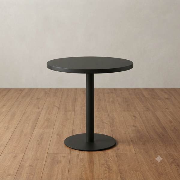 Round Bar Table 104 cm Height with Black Pedestal Base