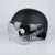 Open-Face Helmet with Clear Visor showcasing a sleek design and transparent visor for enhanced visibility.