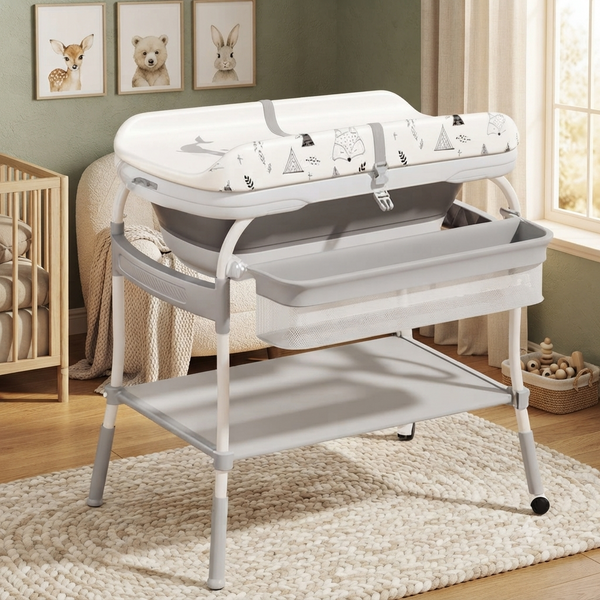 Multifunction Baby Nursing Changing Table With Fold Bathtub