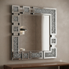 Square Crushed Crystal Decorative Wall Mirror