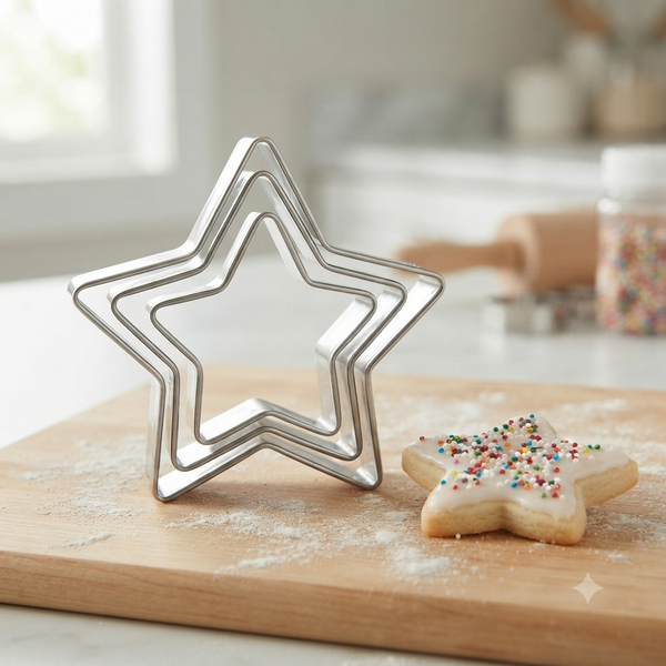 3 Pieces Stainless Steel Cookie Cutter