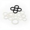 Sealing Ring Set showing assorted sizes of black and clear sealing rings for various applications.