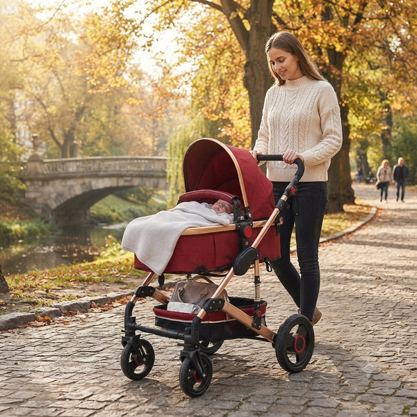 2 in 1 Foldable Pram Baby Stroller