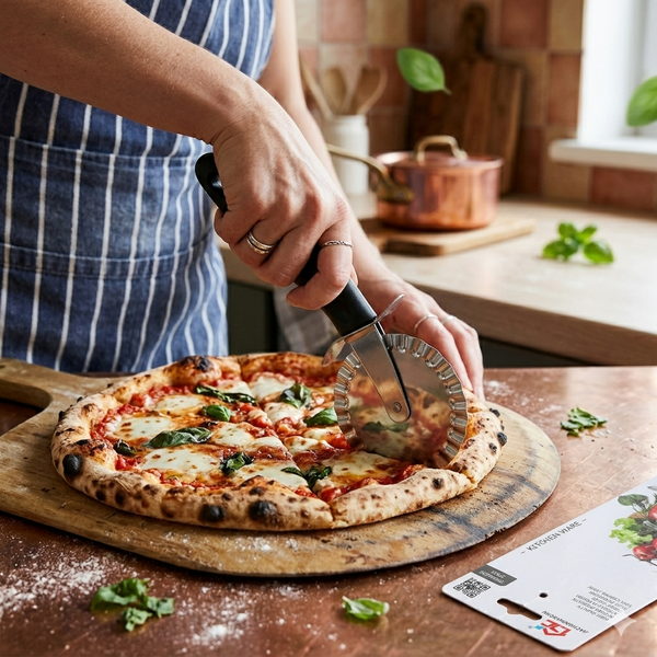 Stainless Steel Fluted Pastry & Pizza Cutter Wheel