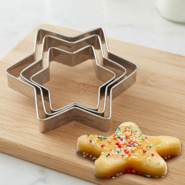 3 Pieces Stainless Steel Cookie Cutter