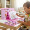 Childrens 208 Pieces Painting Brush Set With Drawing Board