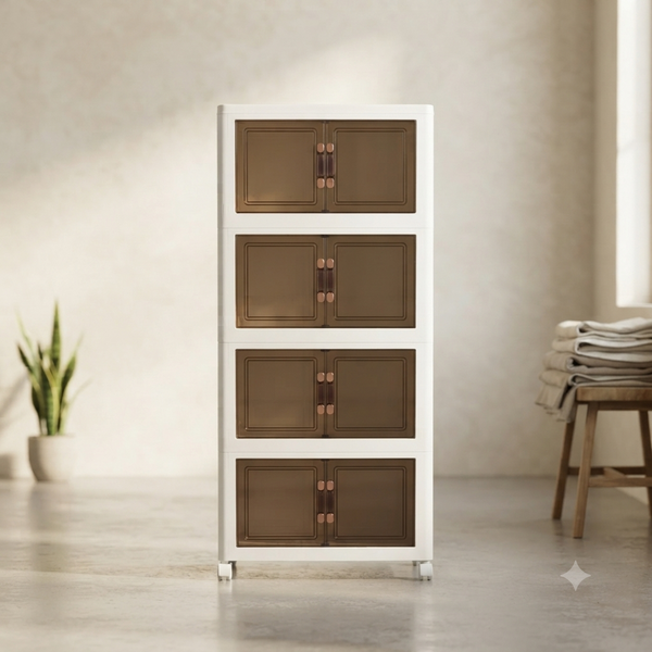 4 Layer Stackable Storage Box Organisers