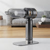 Handheld Portable Vacuum Cleaner on a sleek stand, designed for quick and convenient clean-ups.