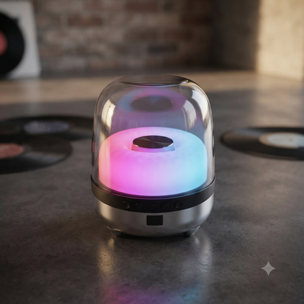 Transparent Design Crystal RGB Colorful Luminous BT 5.1 Speaker