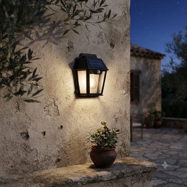 Waterproof Outdoor Solar Infrared Sensor Wall Lamp