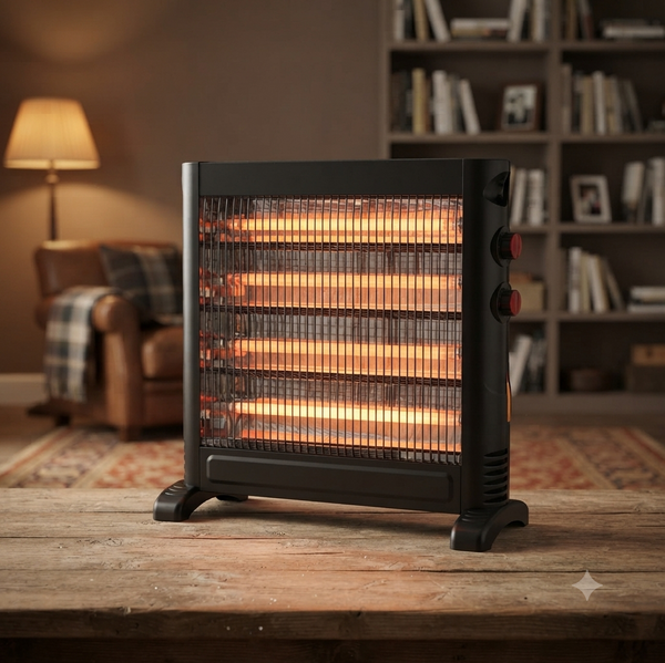 4 Bar Heater with Thermostat and Safety Switch