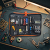 16 Piece Soldering Kit With Meter And Stand