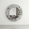 Round Smoked Glass Decorative Wall Mirror