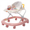 Infant Walker with Activity Tray featuring a padded seat, integrated activity area, and multiple wheels for baby support.