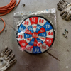14.2 Inch Safe Sticky Ball Dart Board in packaging, perfect for safe indoor and outdoor family fun.