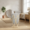 Folding Laundry Basket with Wood Frame