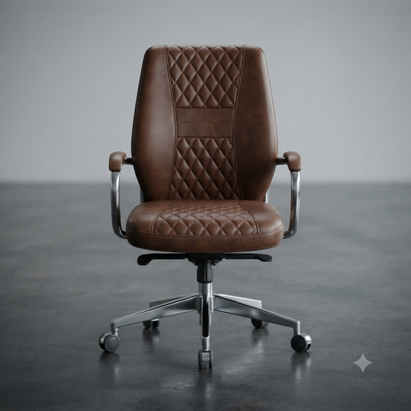Brown Quilted Executive Office Chair