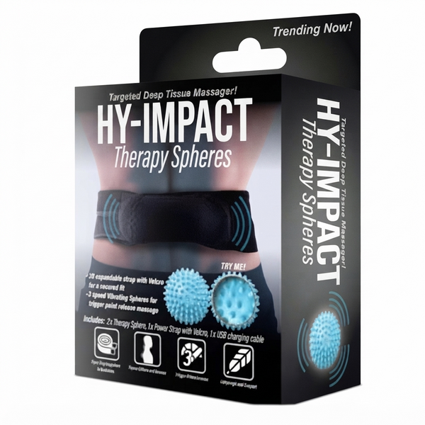 3 Speed Vibrating Massage Therapy Spheres with Expandable Strap