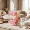 Self-Adhesive Air Fringe Hair Rollers packaged in a clear box, ideal for creating volume and curls without heat.