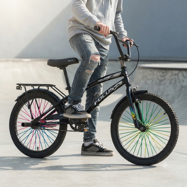 20-Inch Freestyle BMX Bicycle with Rear Carrier