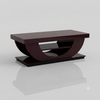 Modern Wooden Coffee Table with Open Shelf