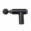 Portable Handheld Massage Gun in sleek black with rounded massage attachment for easy use.