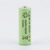 AA Rechargeable Ni-MH Battery 1.2V 400mAh green battery with recycling symbols.