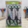 Multi-Size Stainless Steel Professional Scissors set in packaging with black and green handles.