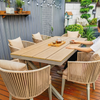 8-Seater Outdoor Patio Dining Set with Cushioned Chairs