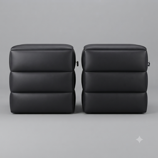 Versatile PU Leather Footstool Ottoman for Any Room