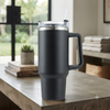 Stainless Steel Vacuum Flask with Straw 1.2L