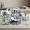 Stainless Steel Cookware Heavy Bottom Pots 27 Pieces Set