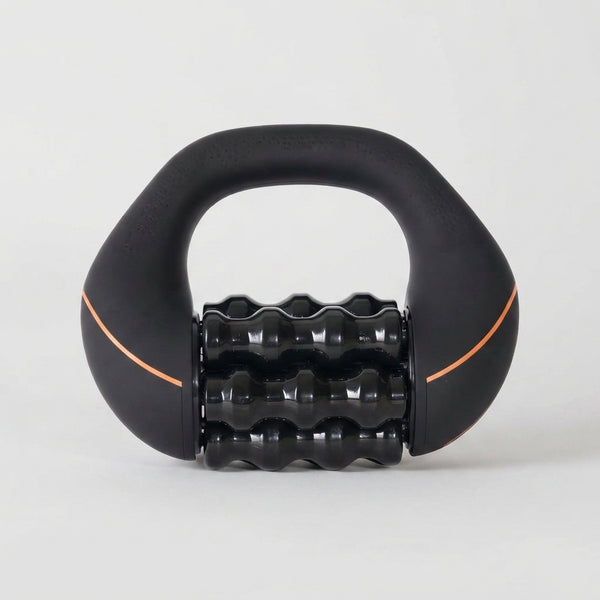 Multi-Roller Muscle Massage Tool featuring a compact design with textured rollers for targeted muscle relief.