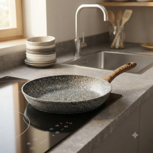 Black Aluminum Non-Stick Frying Pan - 20 cm