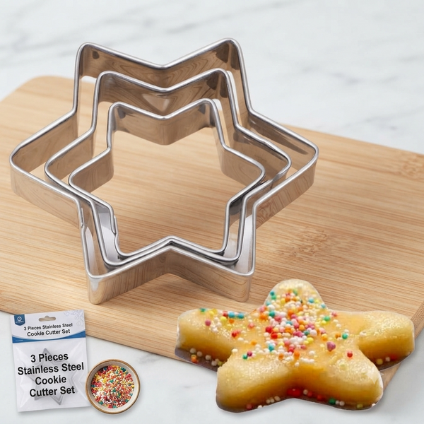 3 Pieces Stainless Steel Cookie Cutter