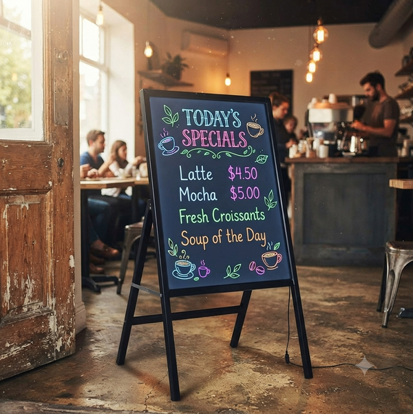 Erasable LED Chalkboard Sign