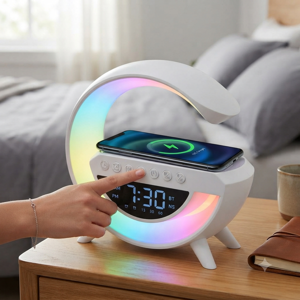 LED Wireless Charging Speaker Clock