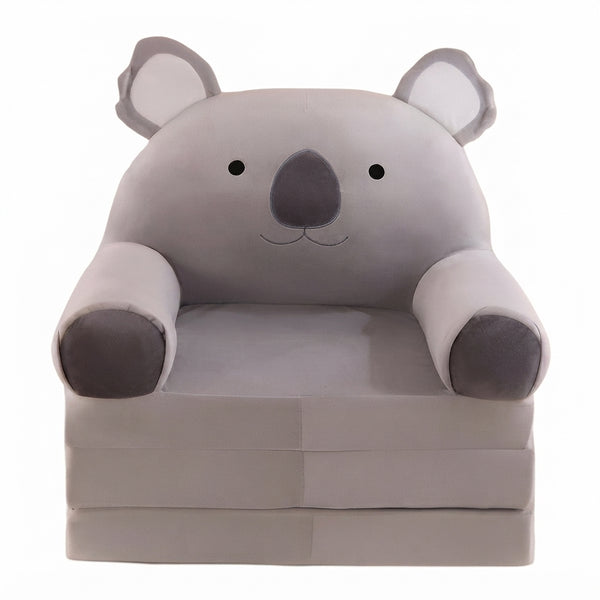 Childrens Animal Sofa Chair featuring a cute koala design, perfect for kids to read and relax comfortably.