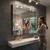 Rectangular Bevelled Wall Mirror with Silver Frame