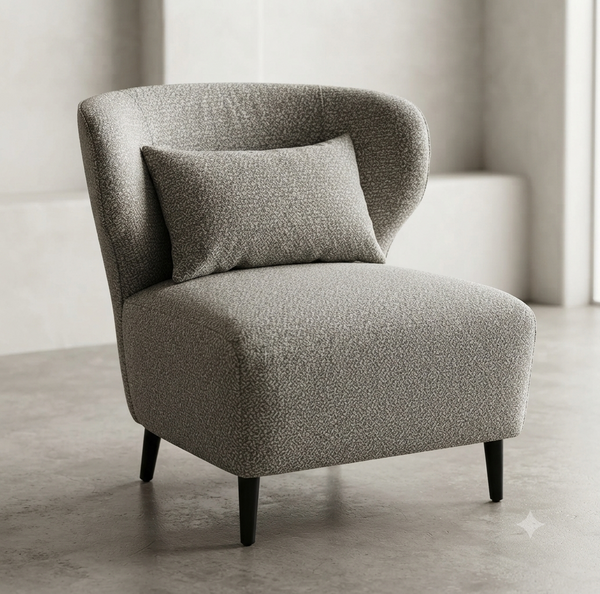Grey Upholstered Accent Chair