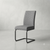 Modern Upholstered Dining Chair with Black Metal Sled Base